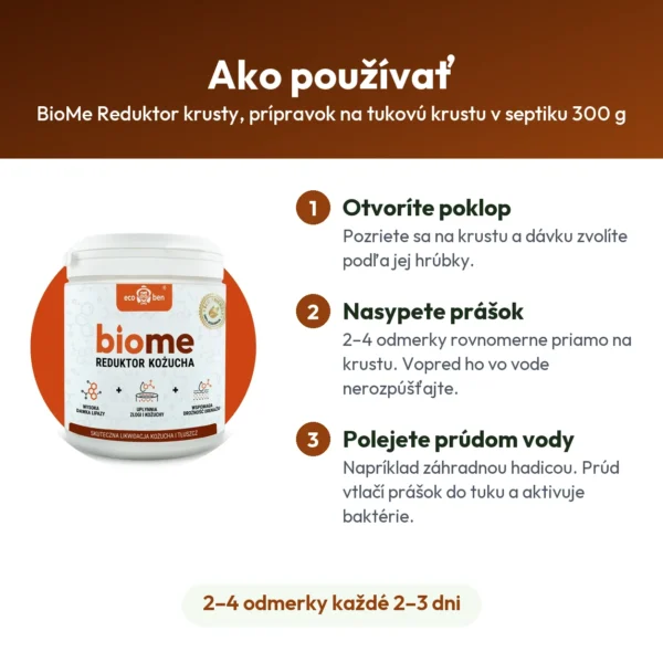 BioMe Reduktor krusty, prípravok na tukovú krustu v septiku 300 g