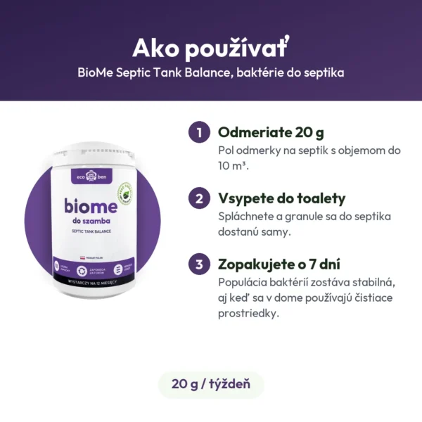 BioMe Septic Tank Balance, baktérie do septika