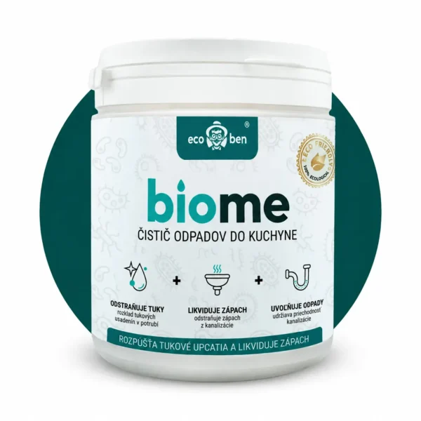 BioMe Biologický čistič odpadov do kuchyne 500 g: drez, tuk, zvyšky jedla